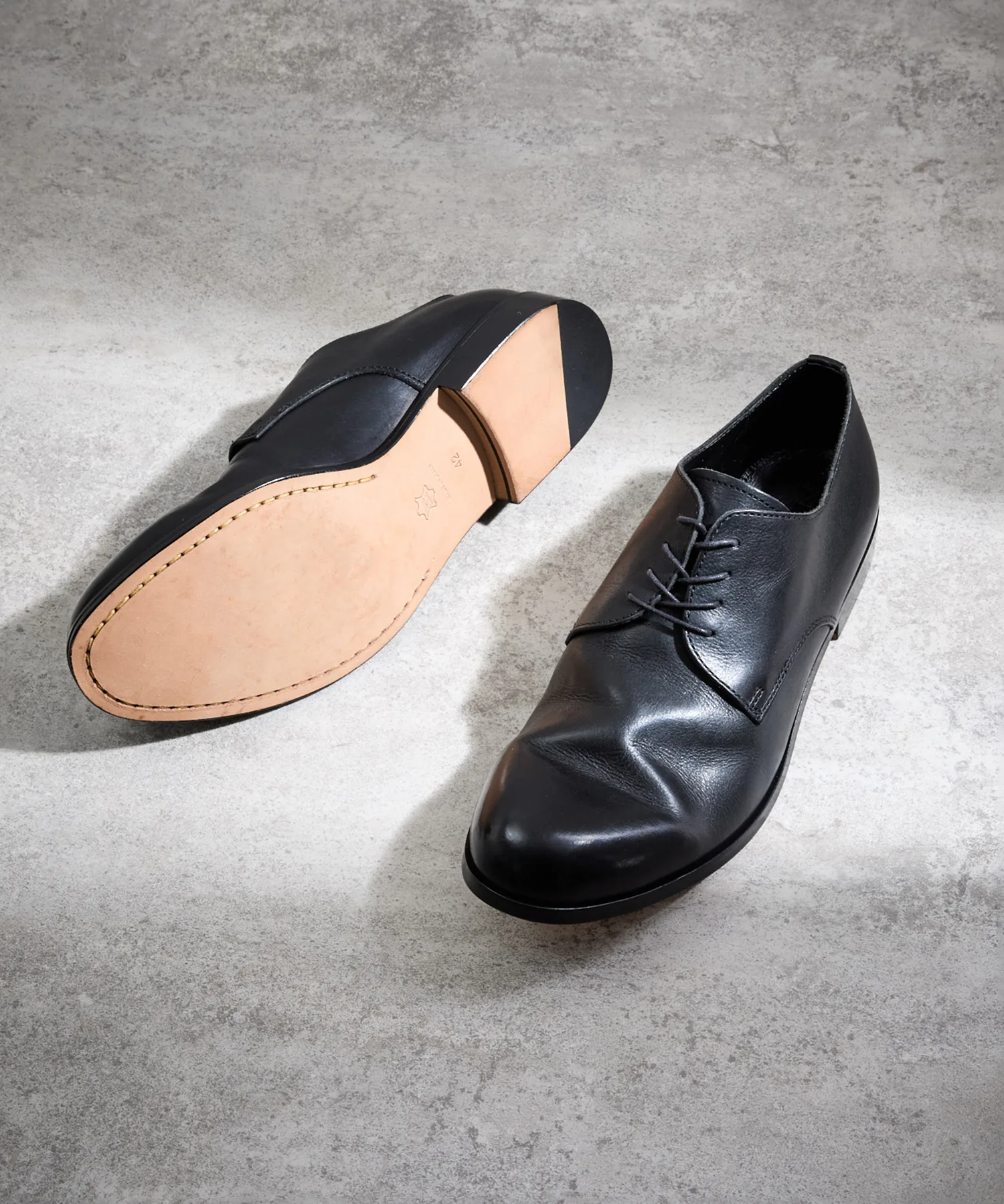 Мужские туфли Derby Plain Toe из натуральной кожи PADRONE PU7358-2001 черные