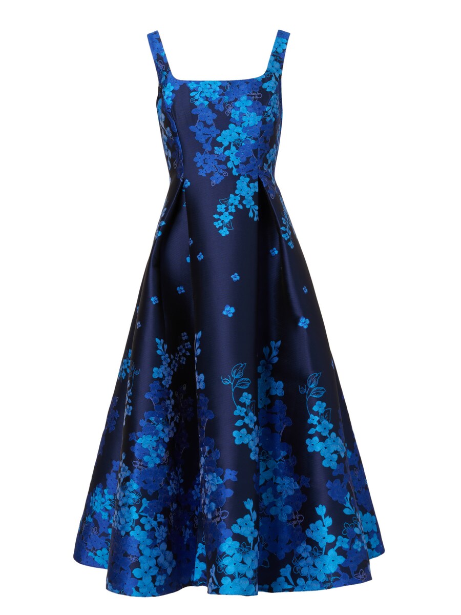 

Коктейльное платье Adrianna Papell Border Jacquard Dress, синий/темно-синий