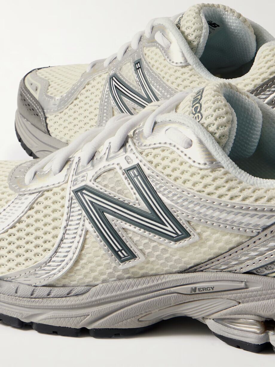 Кроссовки 860v2 Ceres из каучука и сетки с кожаной отделкой New Balance, серый — фото 4