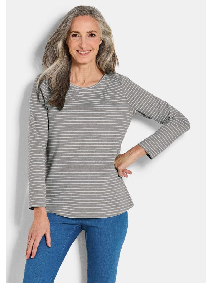 

GOLDNER Комплект из трех предметов: рубашка с длинными рукавами, хлопковый комплект из трех рубашек серого/кремового цвета, белый/серый/полосатый