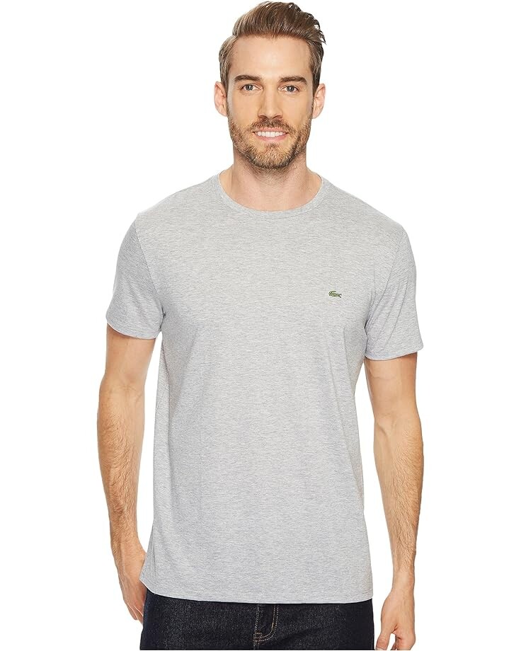 

Футболка Lacoste Short Sleeve Pima Crew Neck, цвет Silver Chine