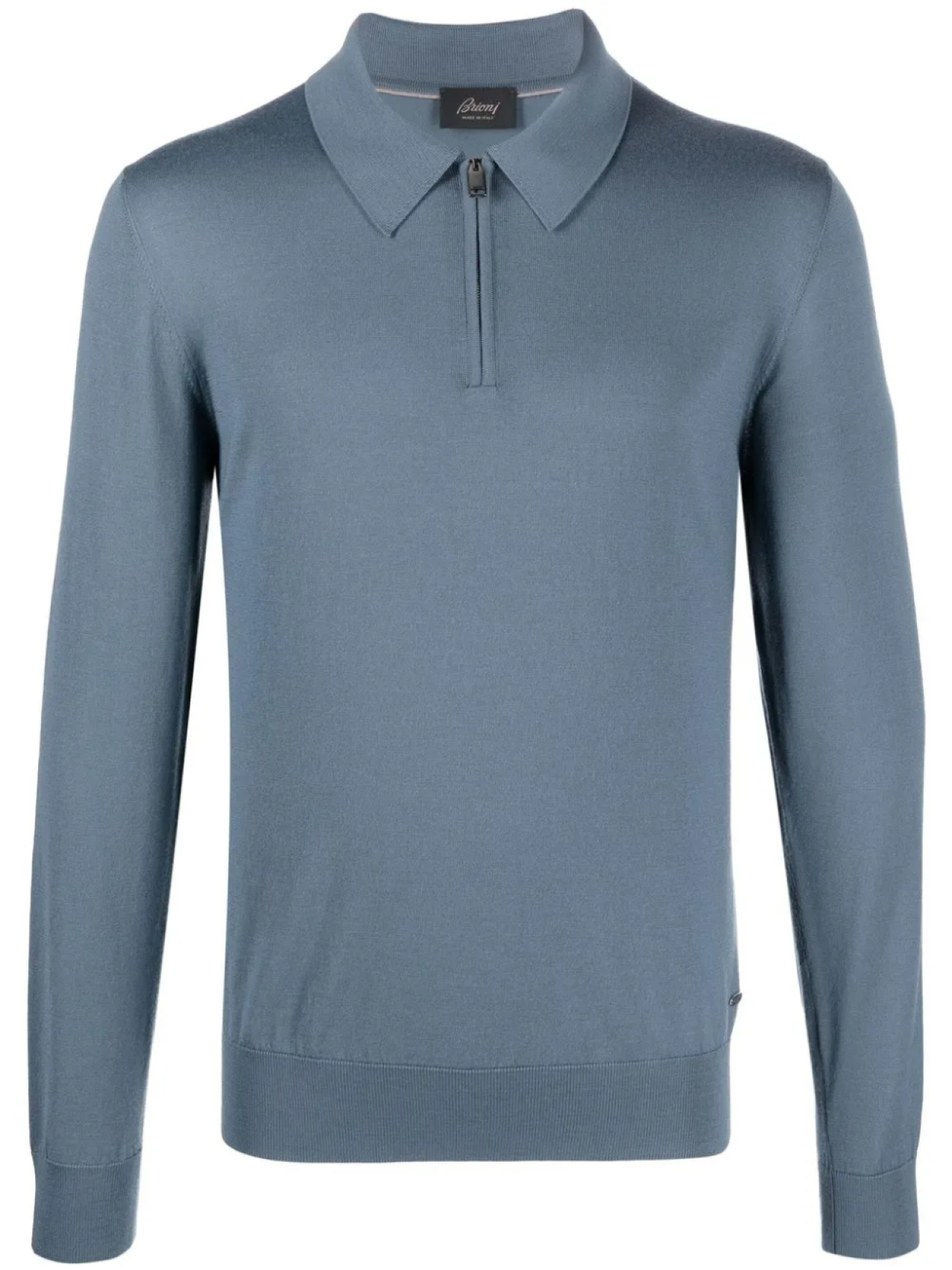 

Brioni шерстяной джемпер с воротником поло, синий