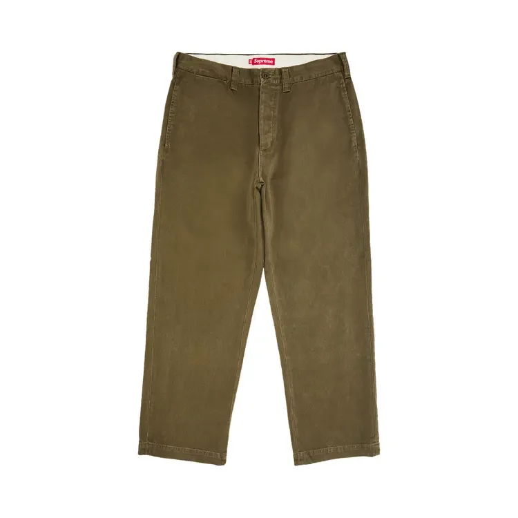 Брюки-чиносы Supreme 'Olive'