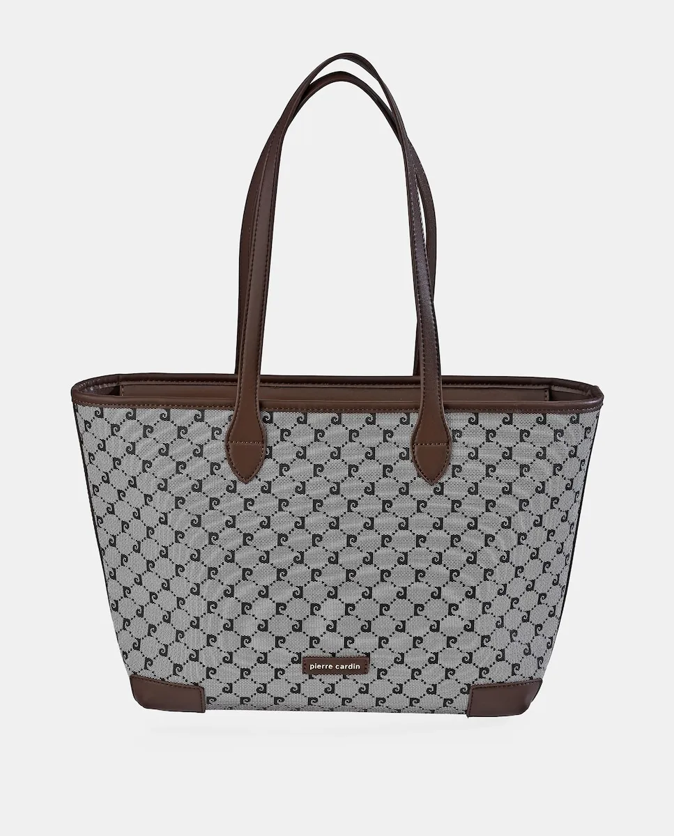 

Сумка-шоппер из холста и искусственной кожи Pierre Cardin, черный