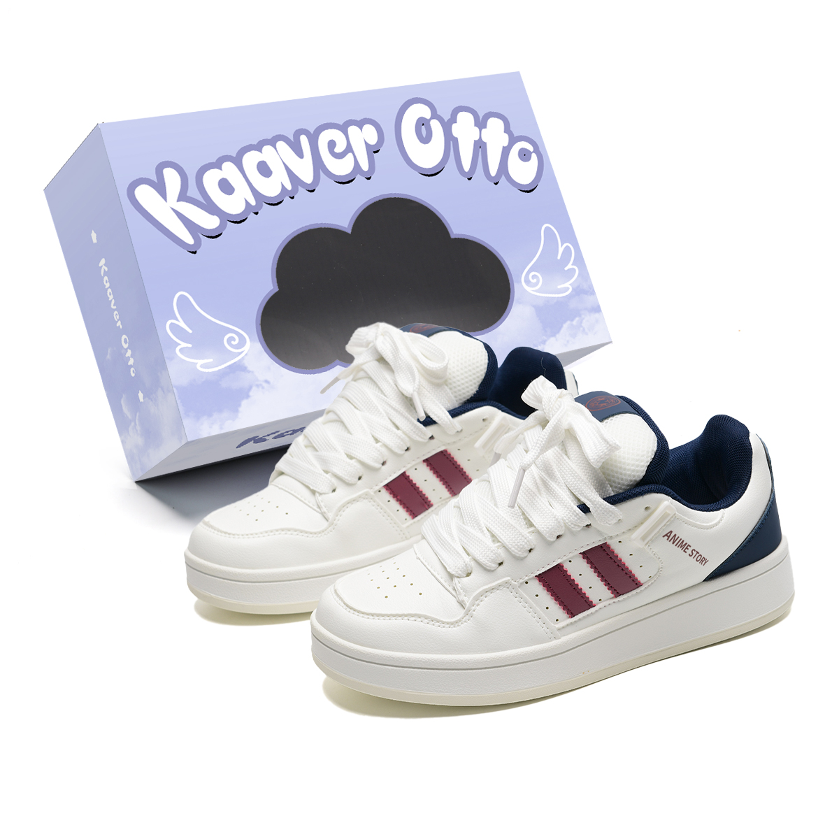 

KAAVER OTTO Износостойкие и легкие низкие скейтерские кроссовки унисекс цвета киноварь, цвет Cinnabar Color