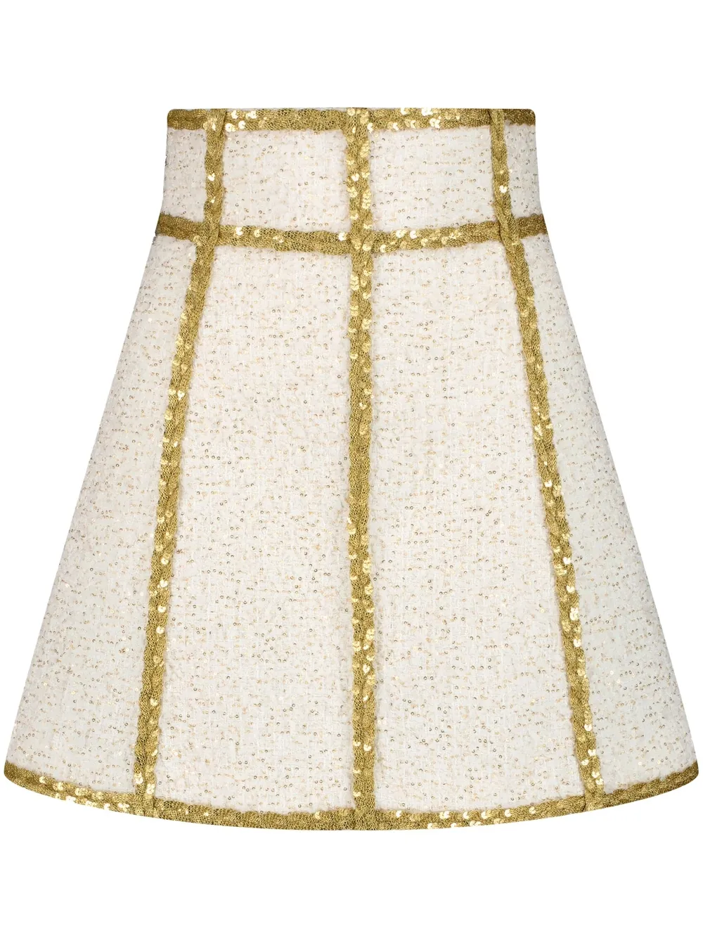 

Юбка мини с пайетками Giambattista Valli, белый