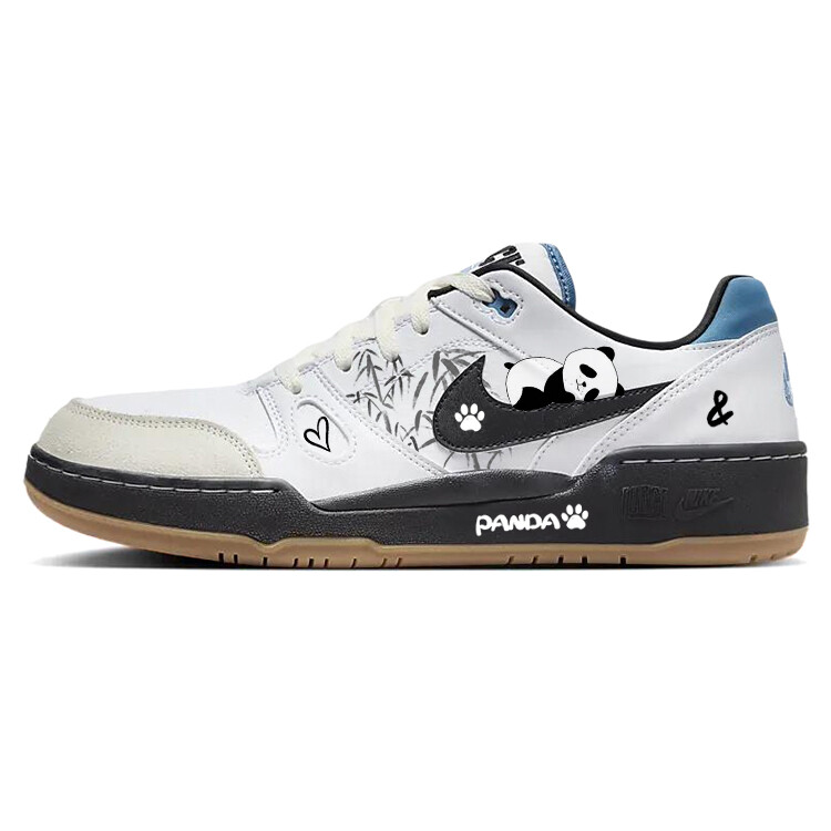 

Кроссовки Nike Full Force Skateboarding Shoes Men Low-top Black/blue/white, белый