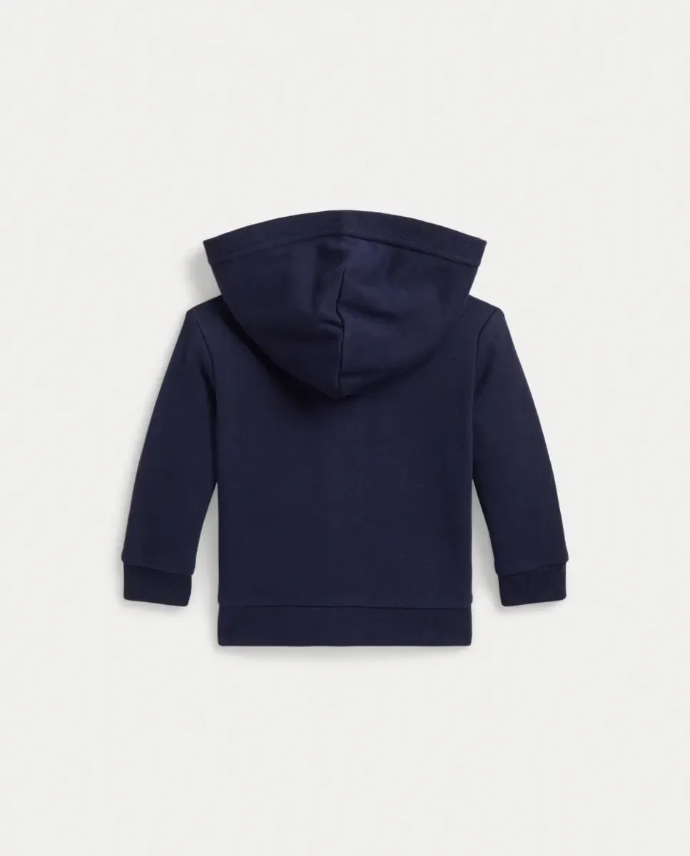 Хлопковая детская кофта с молнией для мальчика Polo Ralph Lauren, темно-синий — фото 2