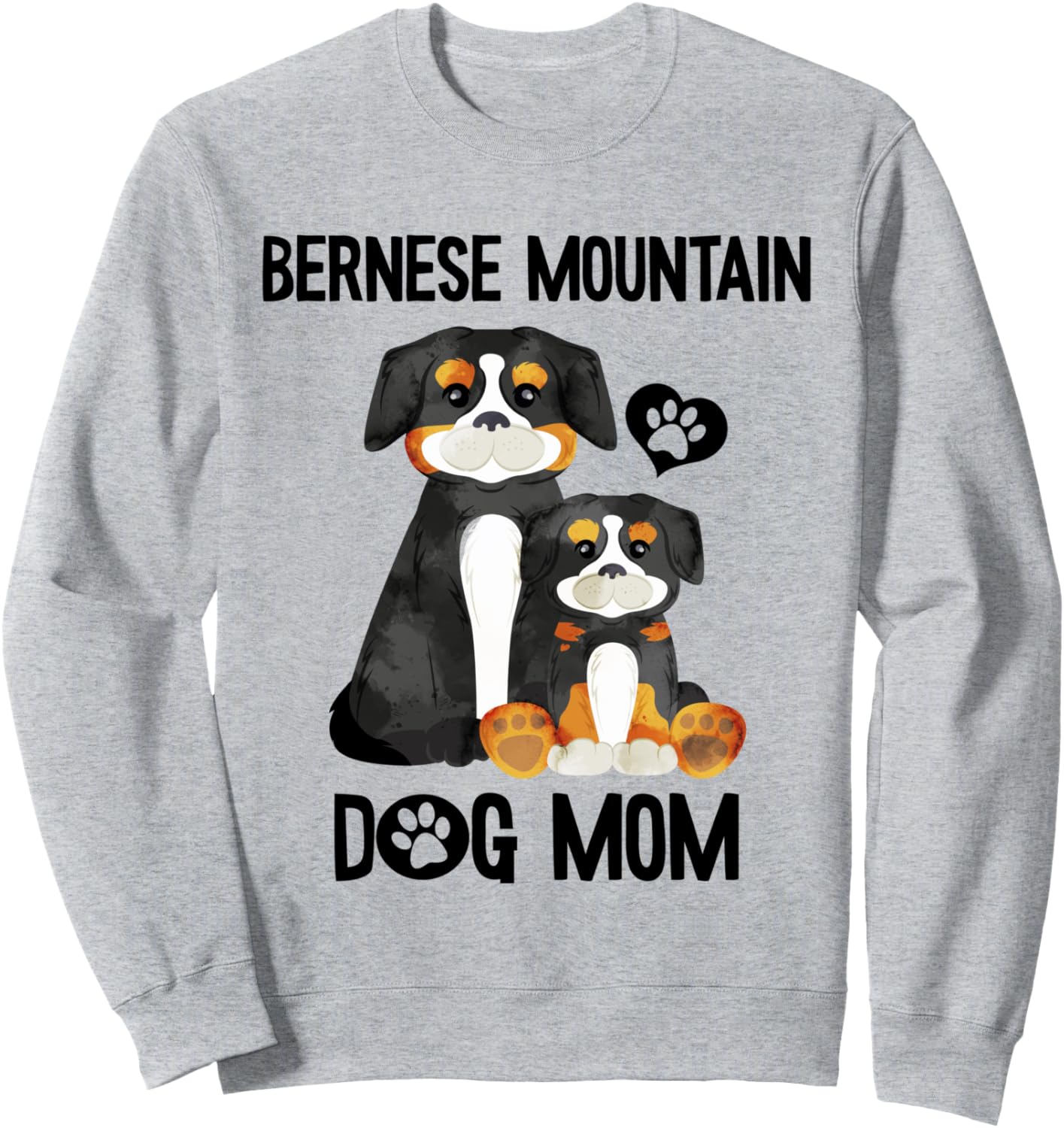 

Толстовка «Мама бернского зенненхунда», толстовка «Мама бернского зенненхунда» Bernese Mountain Dog Mom T Shirt,Best Dog Mom Ever, серый