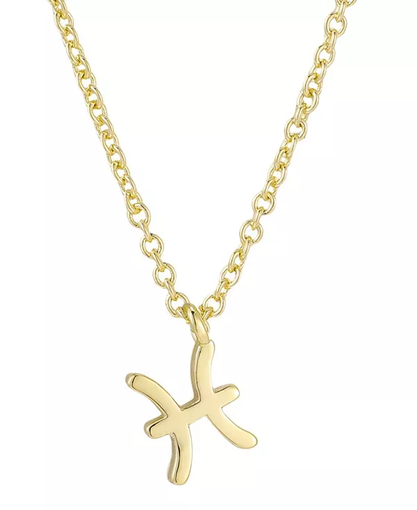 

Позолоченное колье со знаком зодиака Adornia, gold-pisces