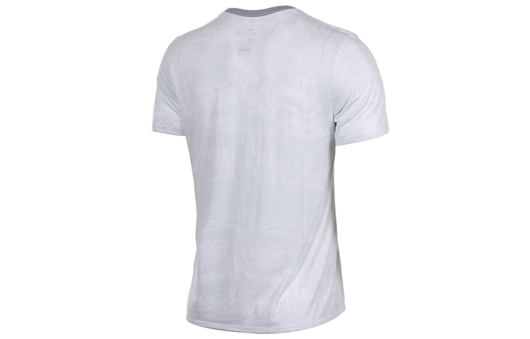 Nike Футболка мужская бело-серая Crew Neck Moderate Straight Fit — фото 3
