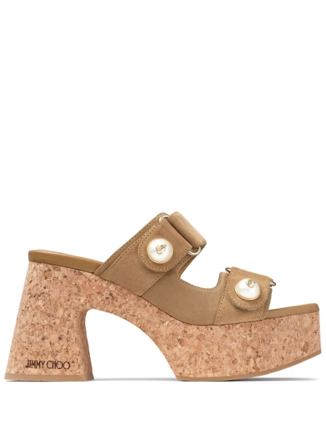 

Jimmy Choo босоножки Fayence на танкетке, нейтральный цвет
