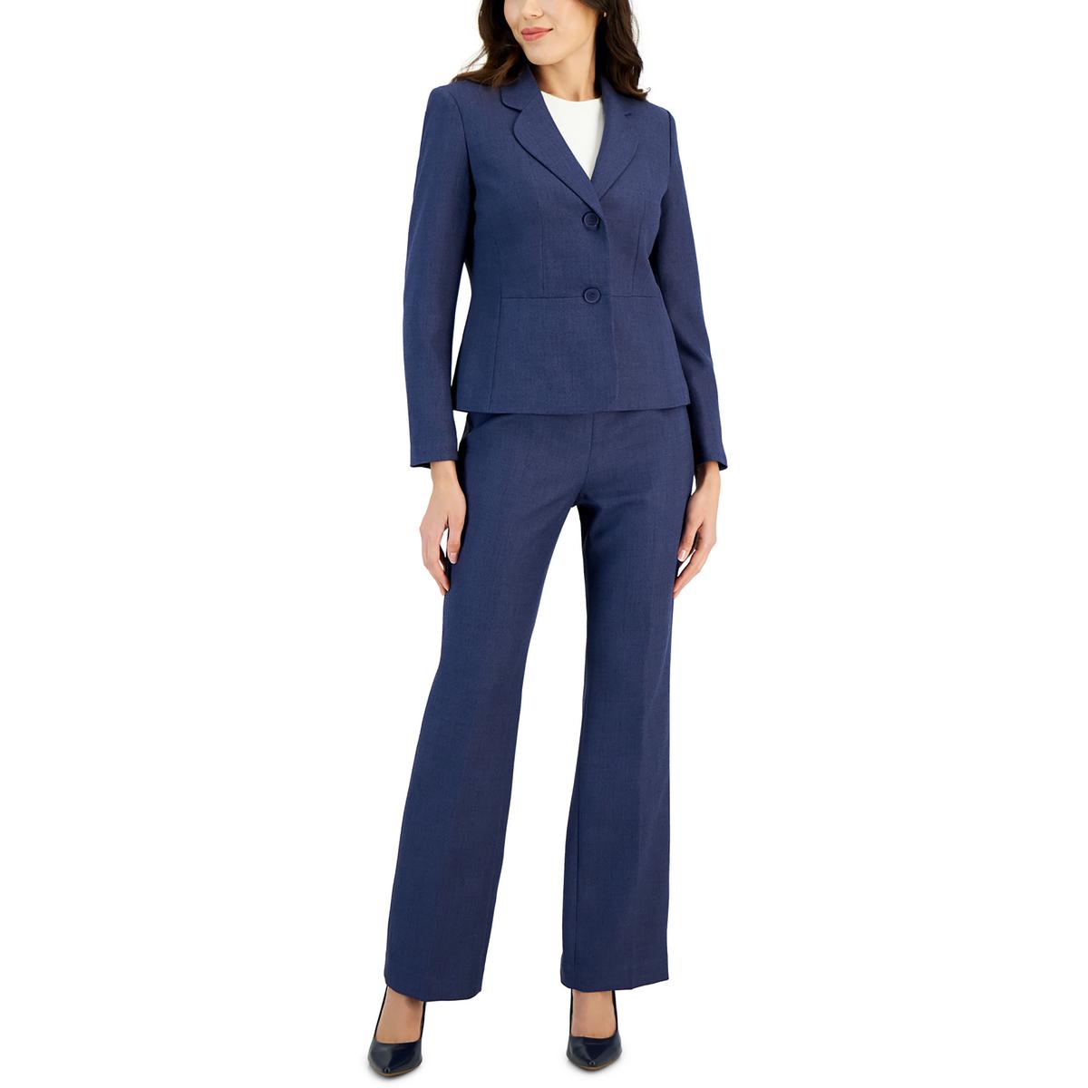 

Плюс Женский Брючный Костюм 2PCS В Елочку Le Suit, цвет deep cobalt