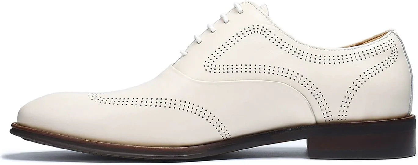 

Мужские классические туфли Santimon, деловые, на шнуровке, стиль оксфорд, цвет слоновой кости, слоновая кость