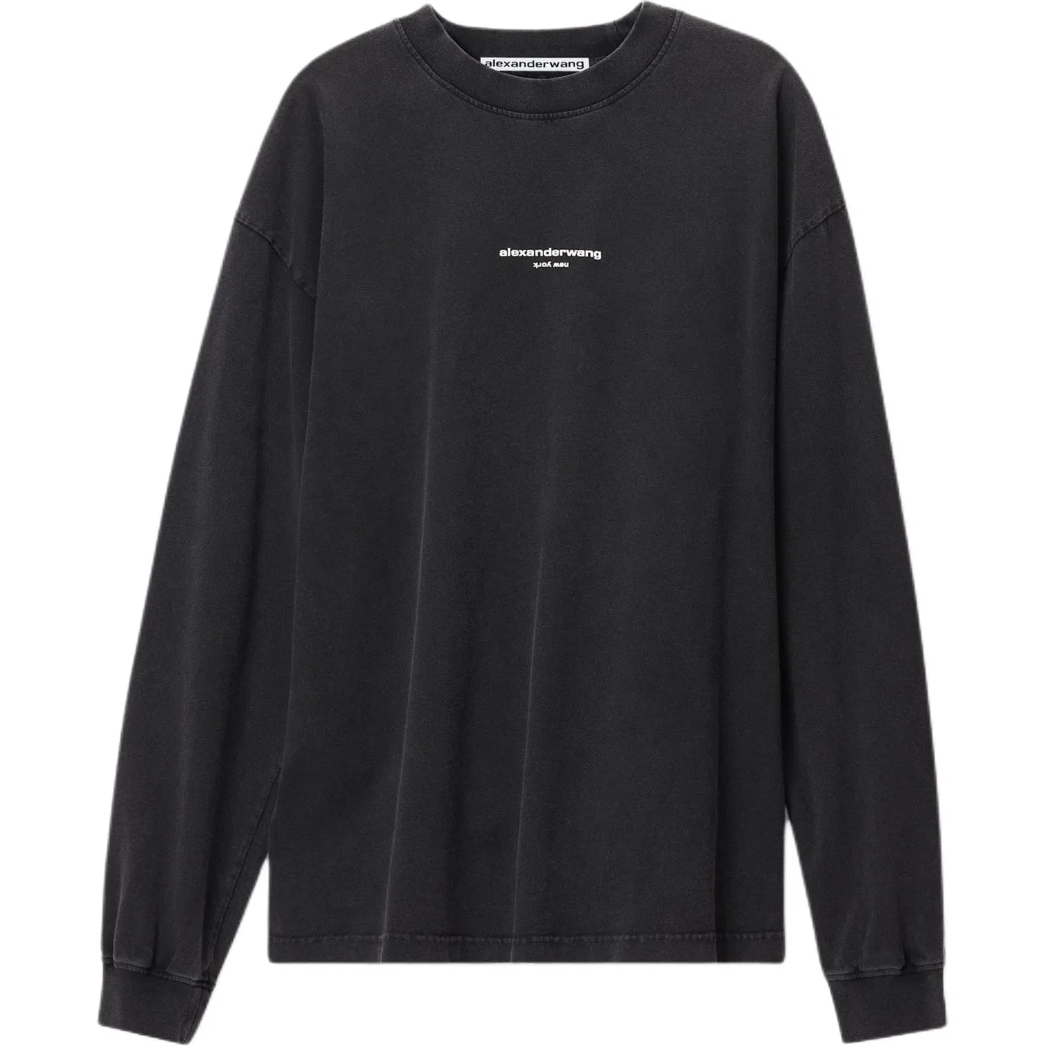 Футболка Alexander Wang с круглым вырезом, черная