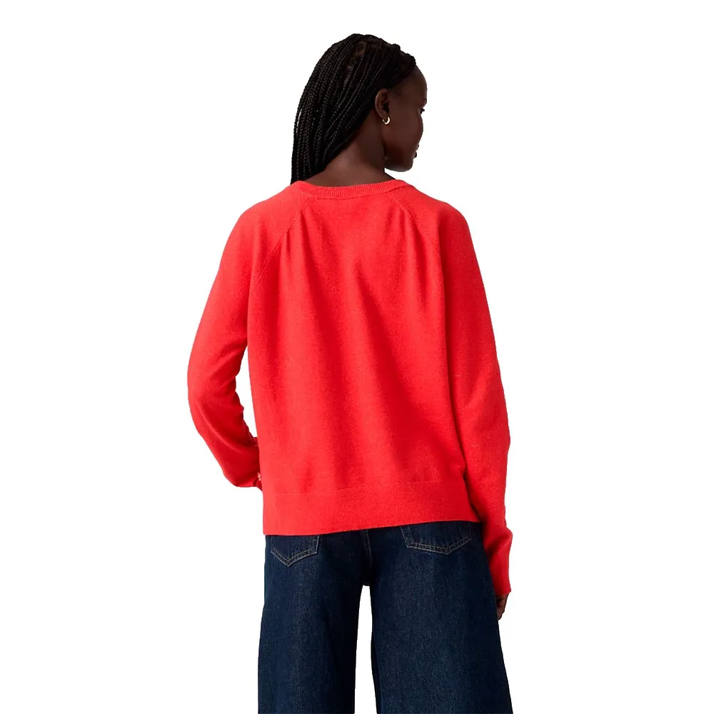 Свитер Levi's Super Soft с V-образным вырезом, красный — фото 2