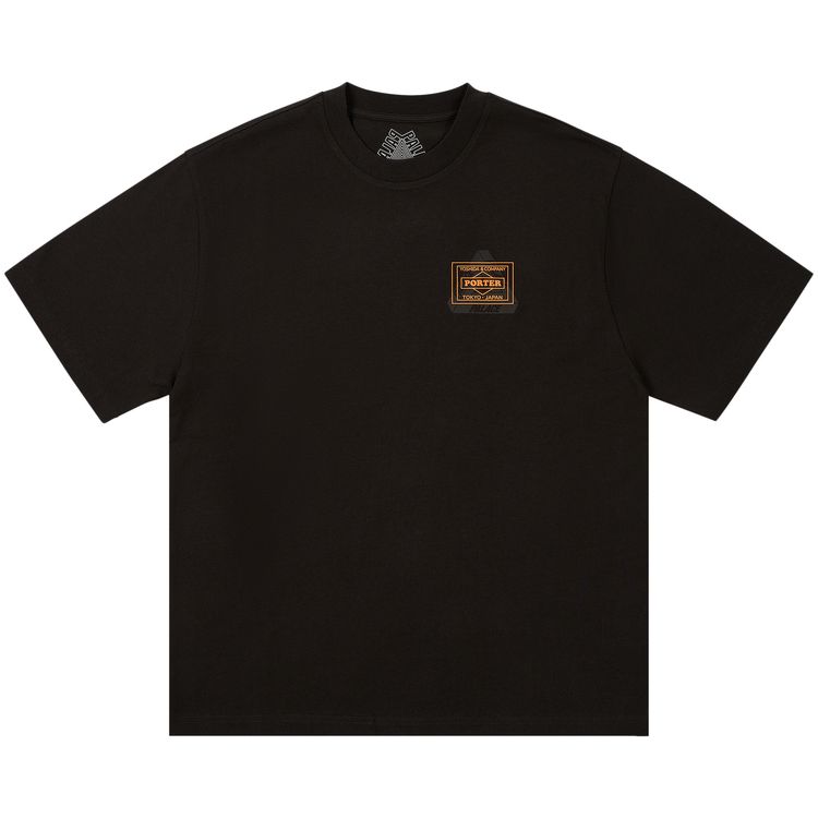 

Футболка Palace x Porter-Yoshida & Co. Logo T-Shirt 'Black', черный