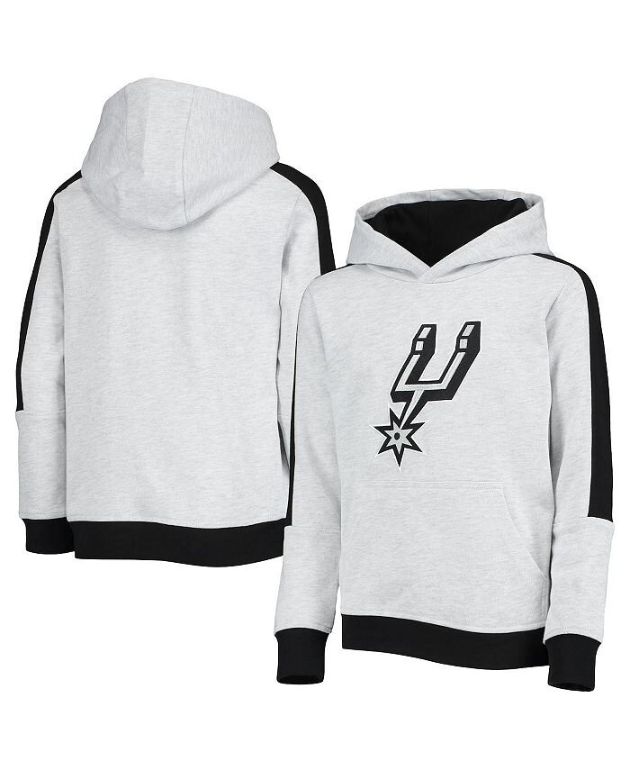 

Серый пуловер с капюшоном Big Boys San Antonio Spurs Lived Outerstuff, серый