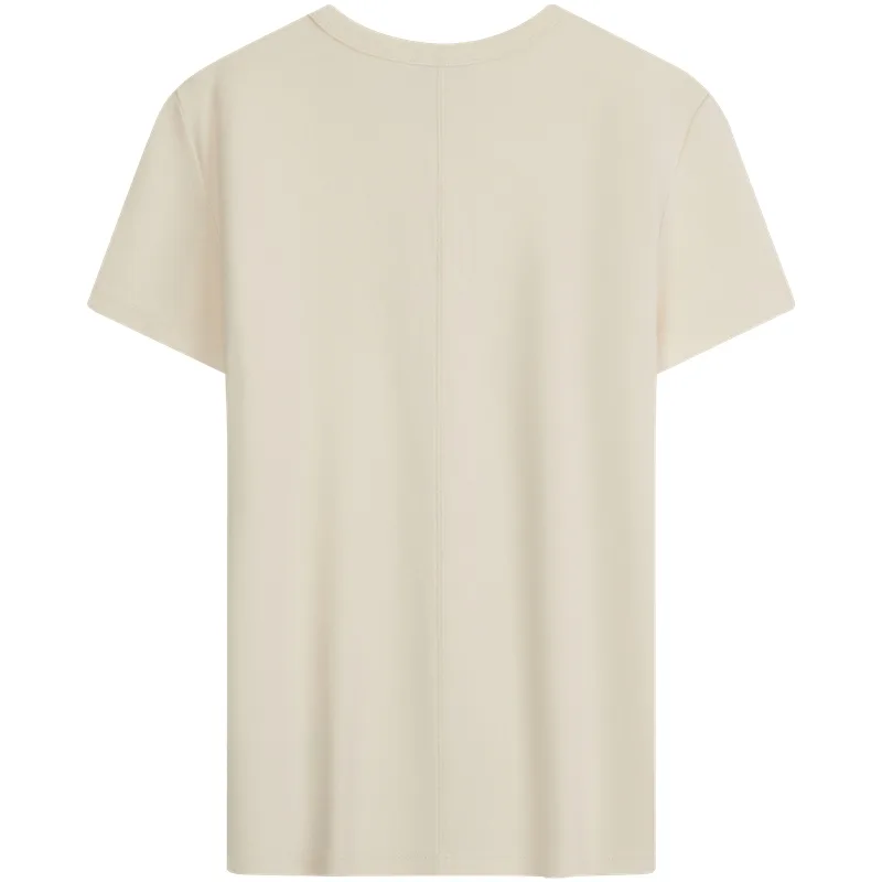 Calvin Klein Футболка женская F7J Ivory с круглым вырезом — фото 4