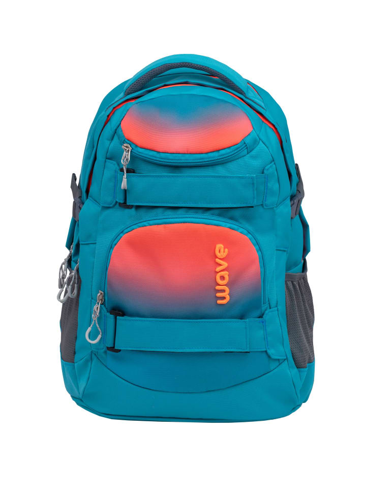 

Belmil Школьный рюкзак Wave Infinity Ombre Neon Orange and Bluebird