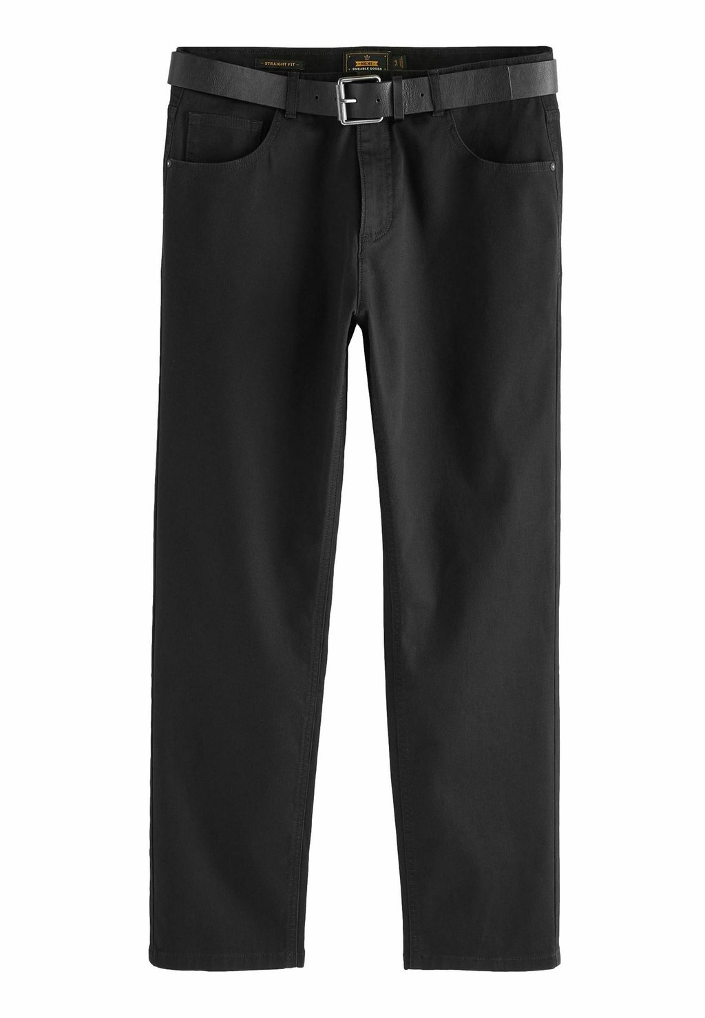 

Брюки BELTED TEXTURED 5 POCKET REGULAR FIT Next, черный