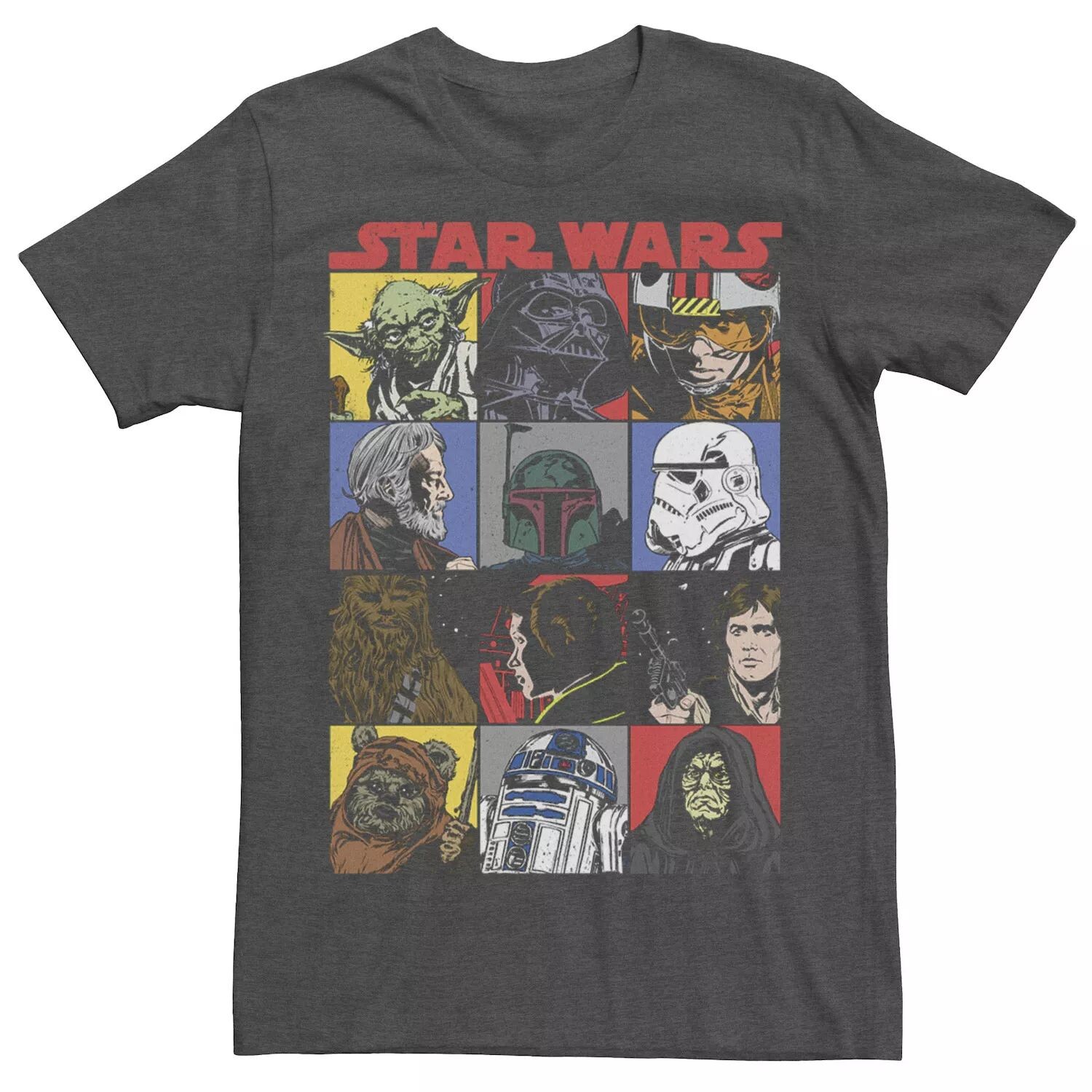 

Мужская футболка с героями комиксов и героями мультфильмов Star Wars