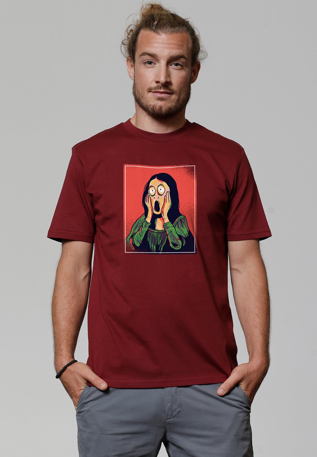 

Футболка с принтом MONA LISA watapparel, темно-красный