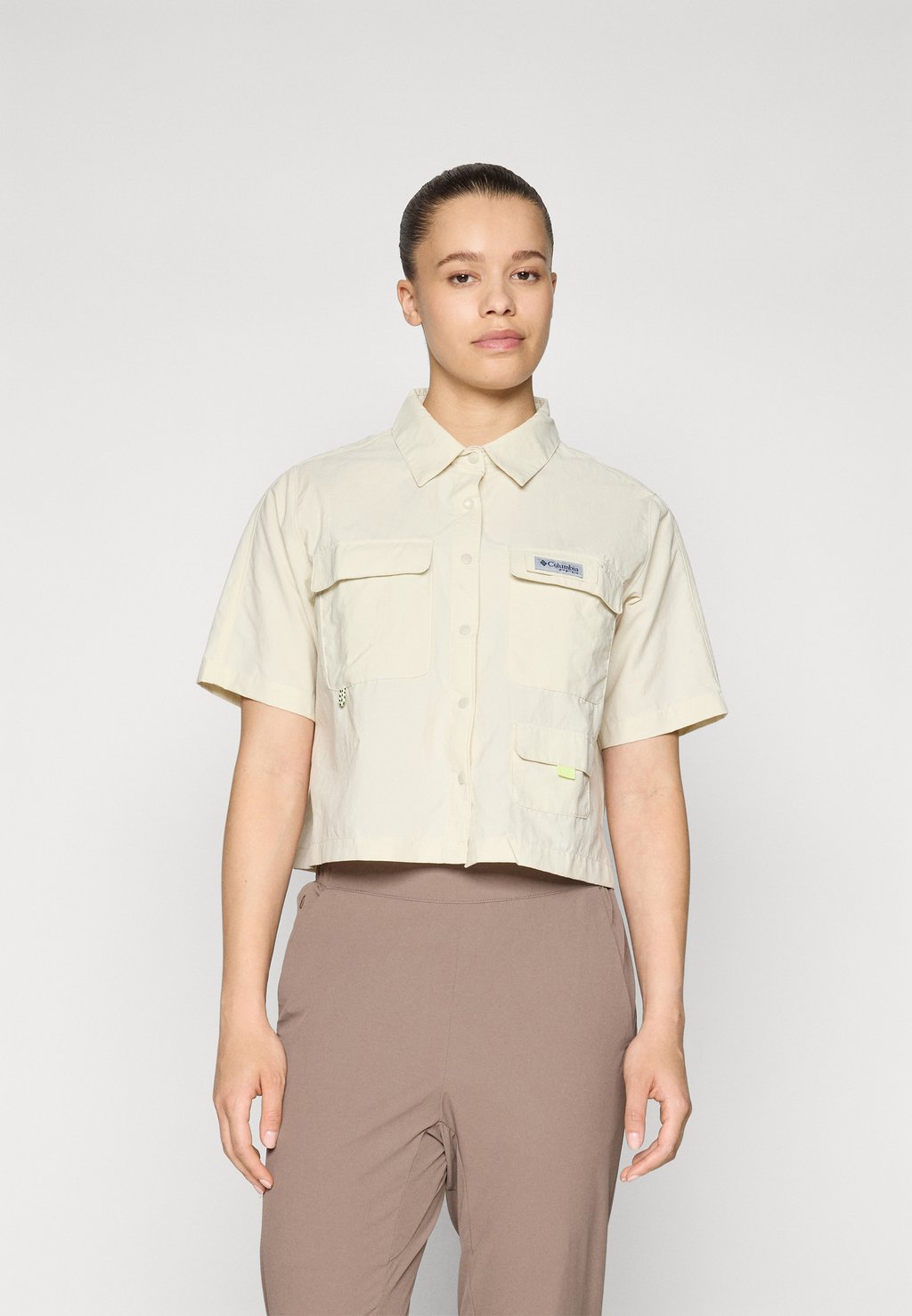 

Блузка на пуговицах PFG OPEN WATER SHORT SLEEVE SHIRT Columbia, цвет Stone