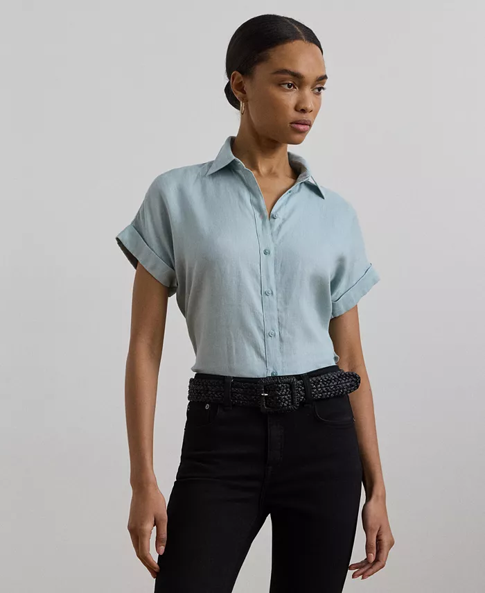 

Рубашка с рукавом долман из 100% льна, размеры P/XS-3X Lauren Ralph Lauren, фиолетовый