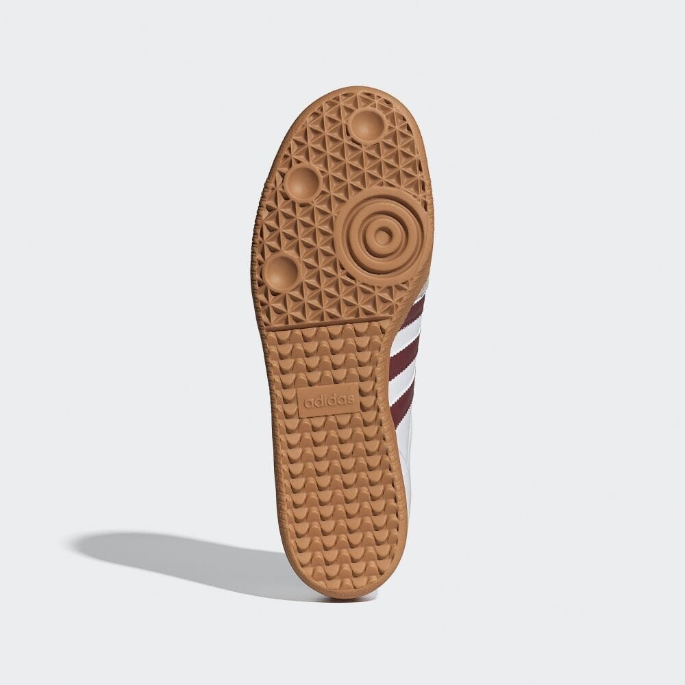 Кроссовки Adidas SAMBA OG, цвет White/College Burgundy/Gum — фото 3