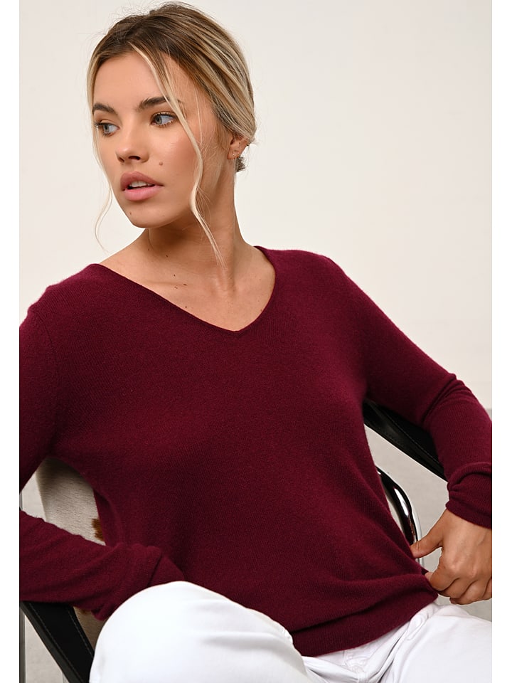 

Кашемировый пуловер Just Cashmere, бордовый
