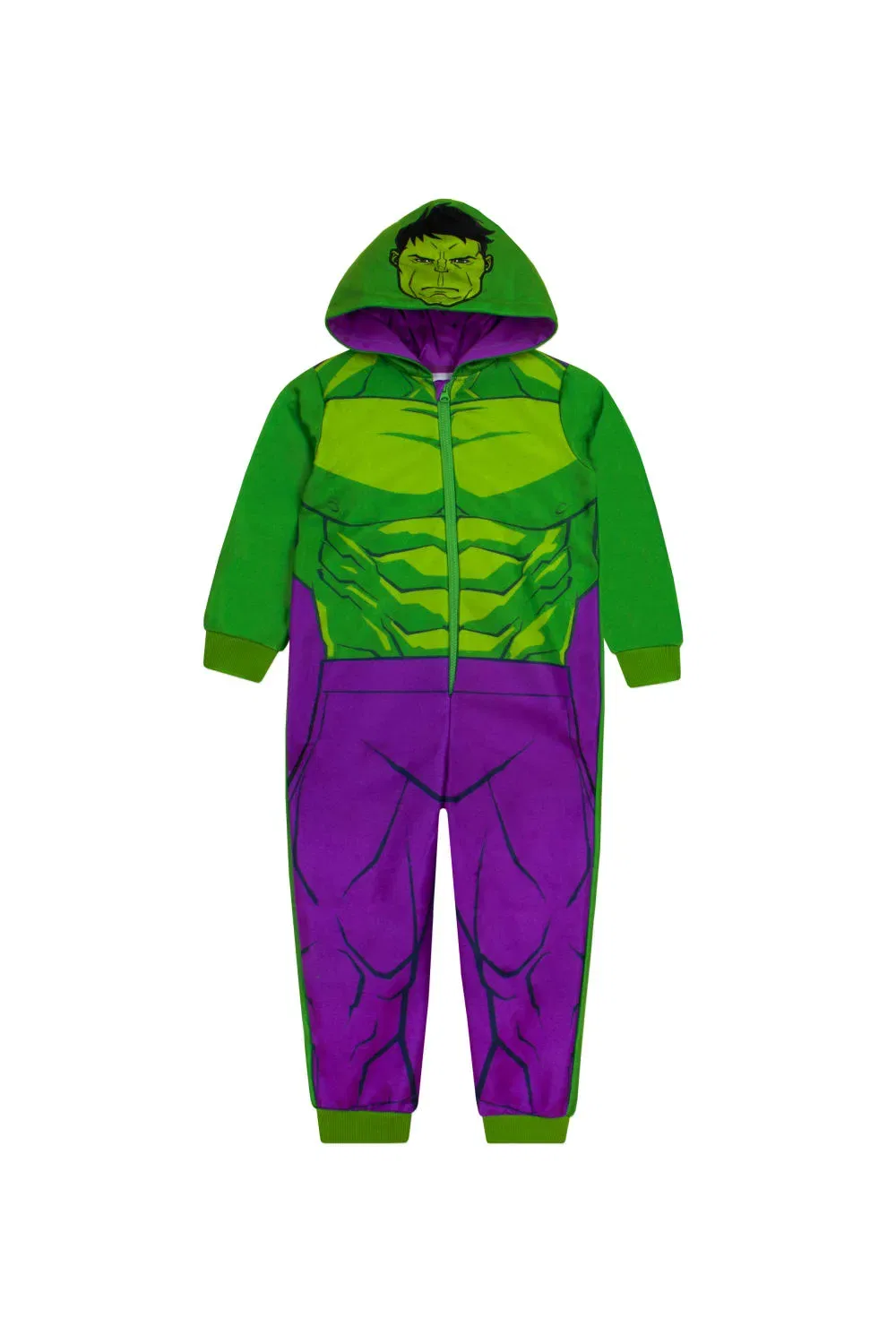Пижама-комбинезон Hulk Marvel, зеленый