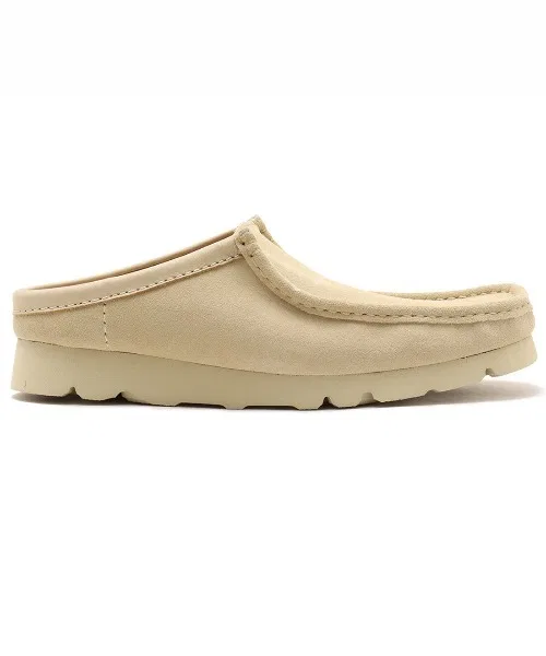 Кеды Clarks Wallabee Slip замша бежевый — фото 4