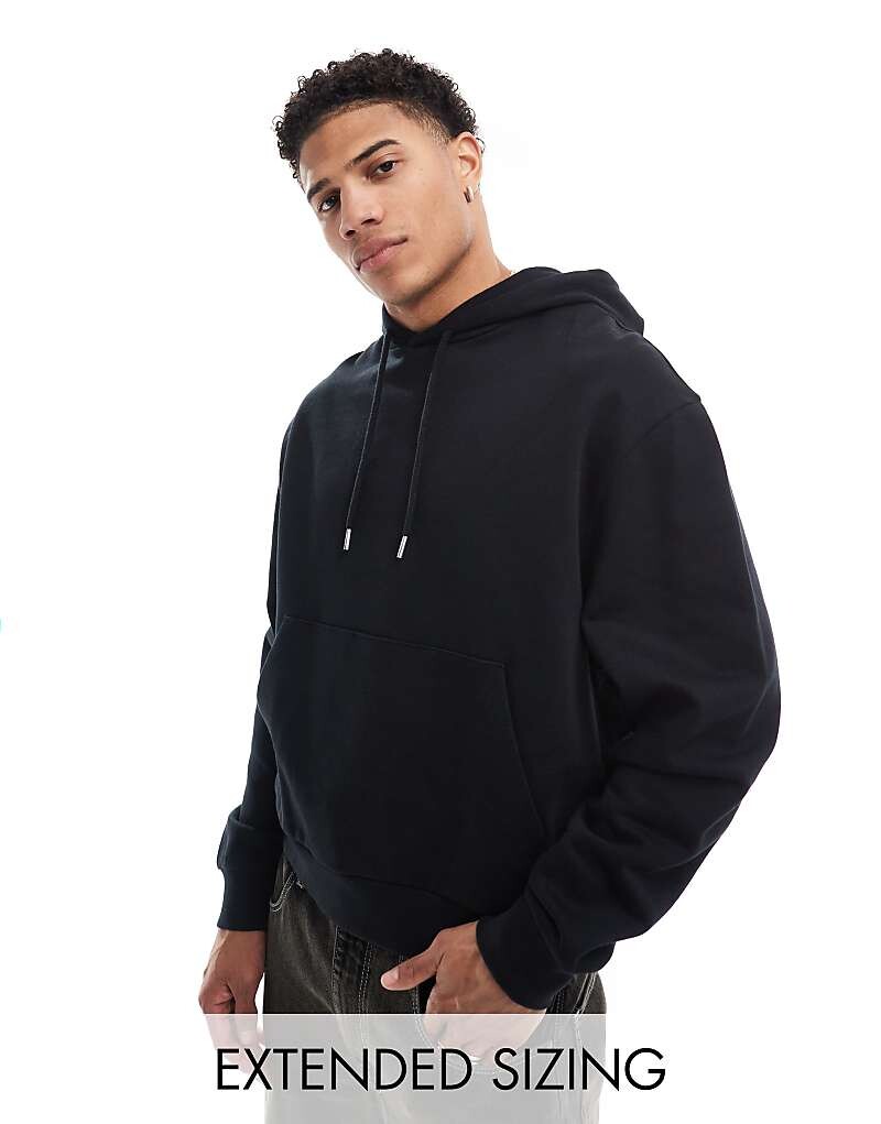 

ASOS DESIGN – Essential – худи черного цвета свободного кроя свободного кроя