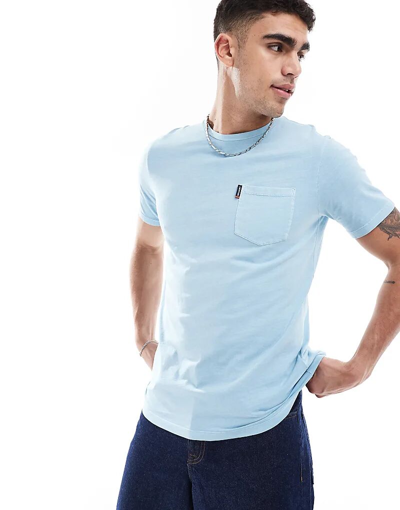 

Футболка Superdry Classic Essential с карманом в цвете «закат»