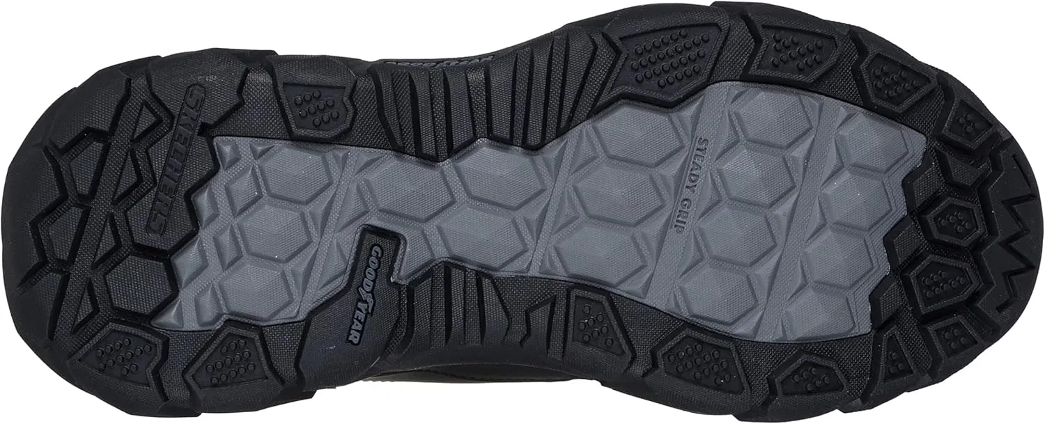 Походные ботинки Skechers Santoro Hopkins для мужчин, Black Leather Synthetic Mesh — фото 2