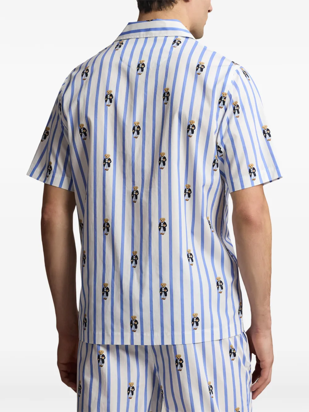 Пижамная рубашка в полоску POLO RALPH LAUREN, белый — фото 4