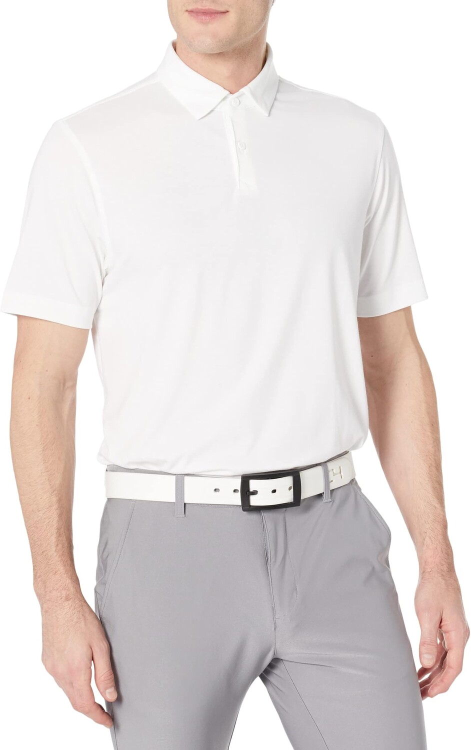 Поло Adidas Go-To Polo, цвет White Melange — фото 3