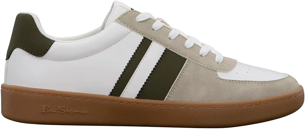 Мужские кроссовки Ben Sherman Hyde Classic, белый/оливковый — фото 3