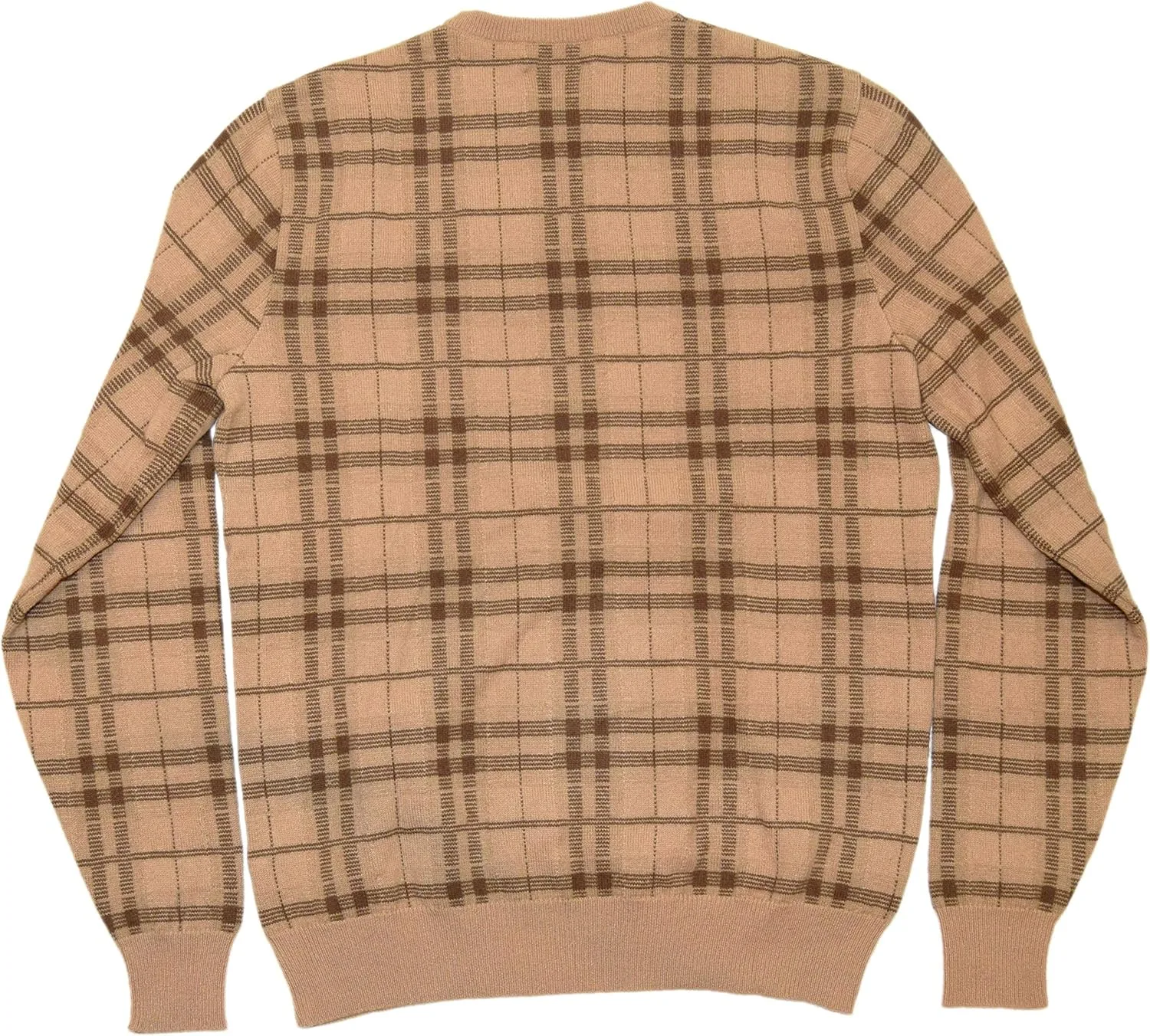 Свитер Ralph Lauren Polo Purple Label, клетка, цвет khaki brown, кашемир, Италия — фото 3
