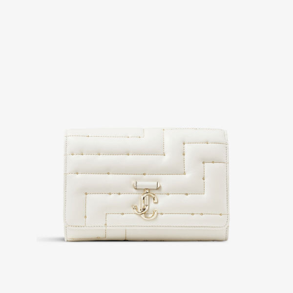 

Стеганая кожаная сумка через плечо Avenue Jimmy Choo, желтый