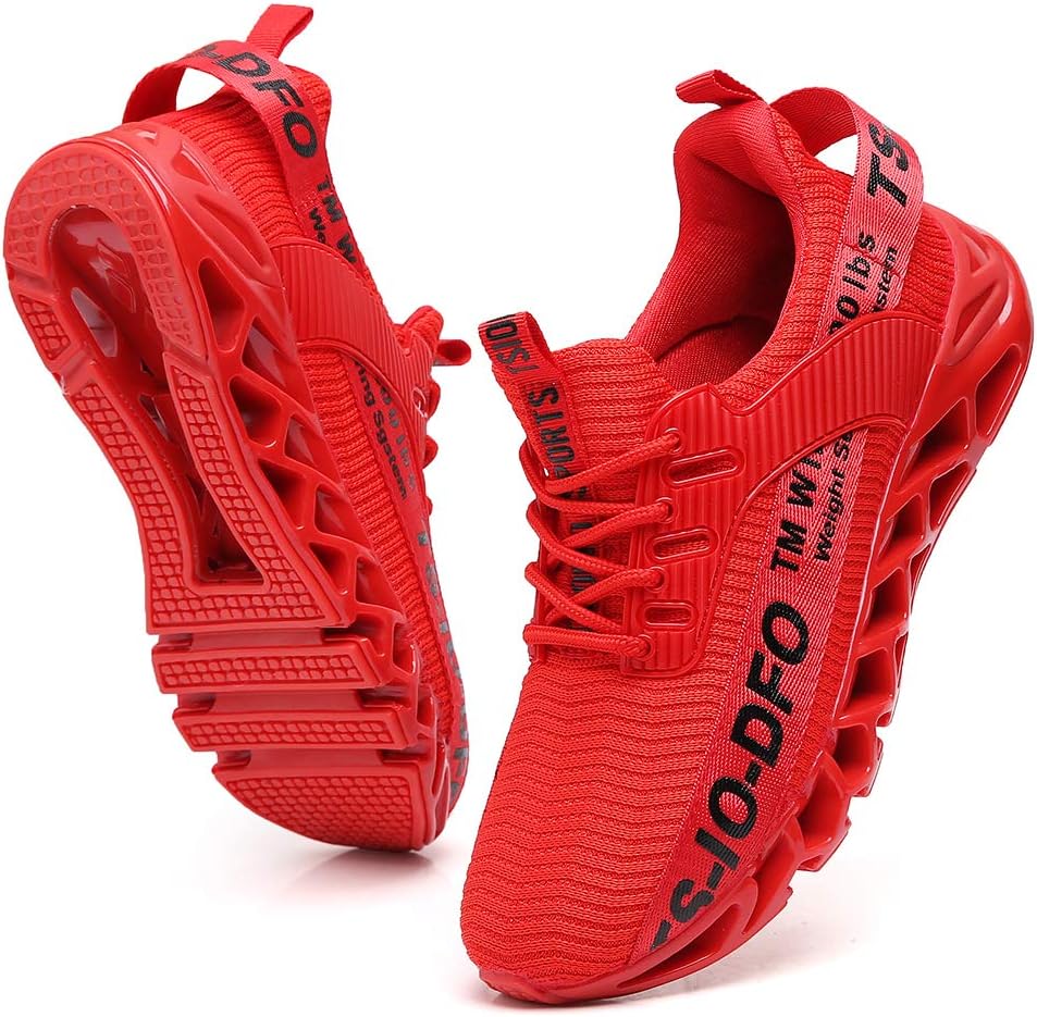 

Мужские спортивные кроссовки FRSHANIAH, дышащие, для бега, с противоскользящей подошвой, модные кеды, красный