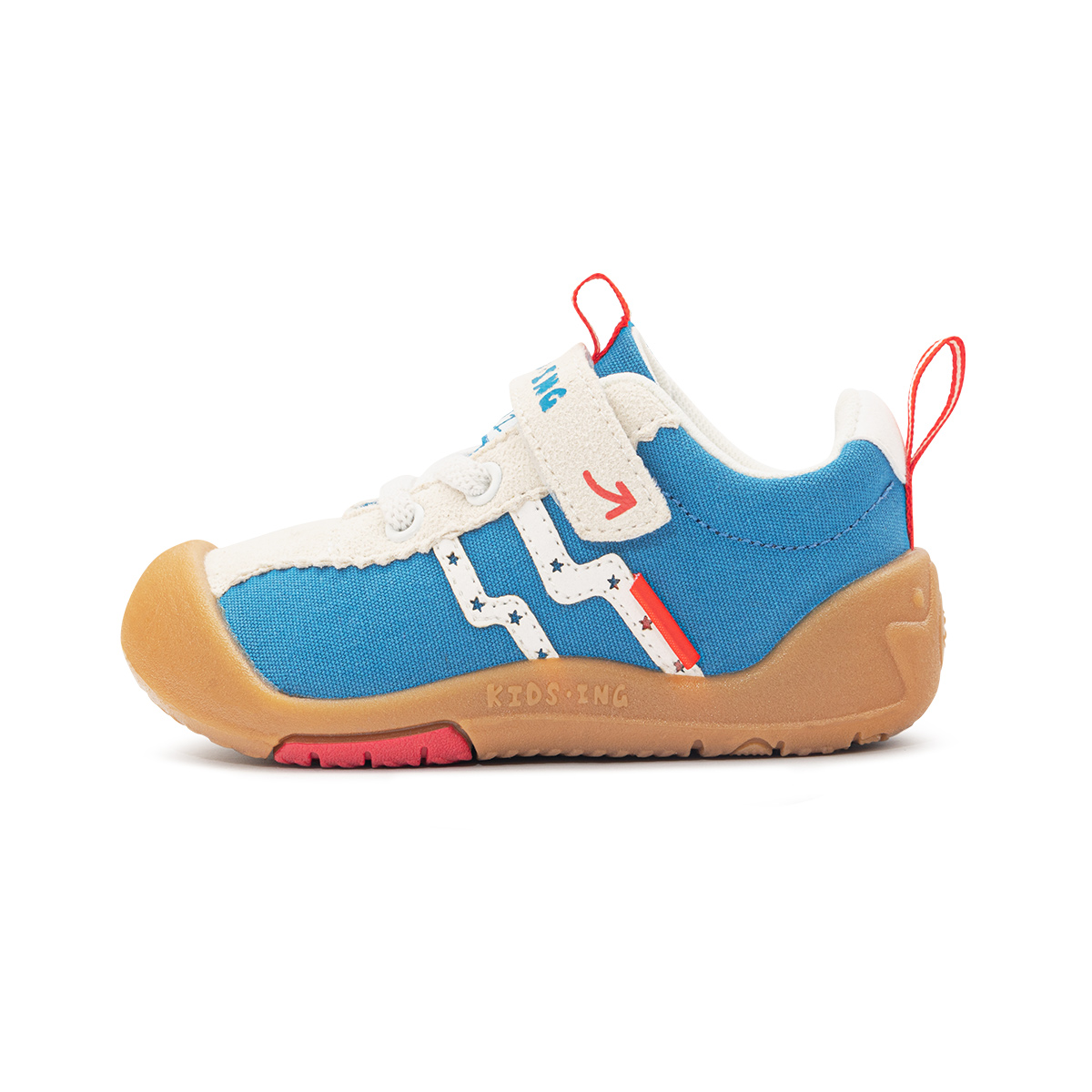 

Детские ботиночки Baby KIDSING, голубые с синими застежками