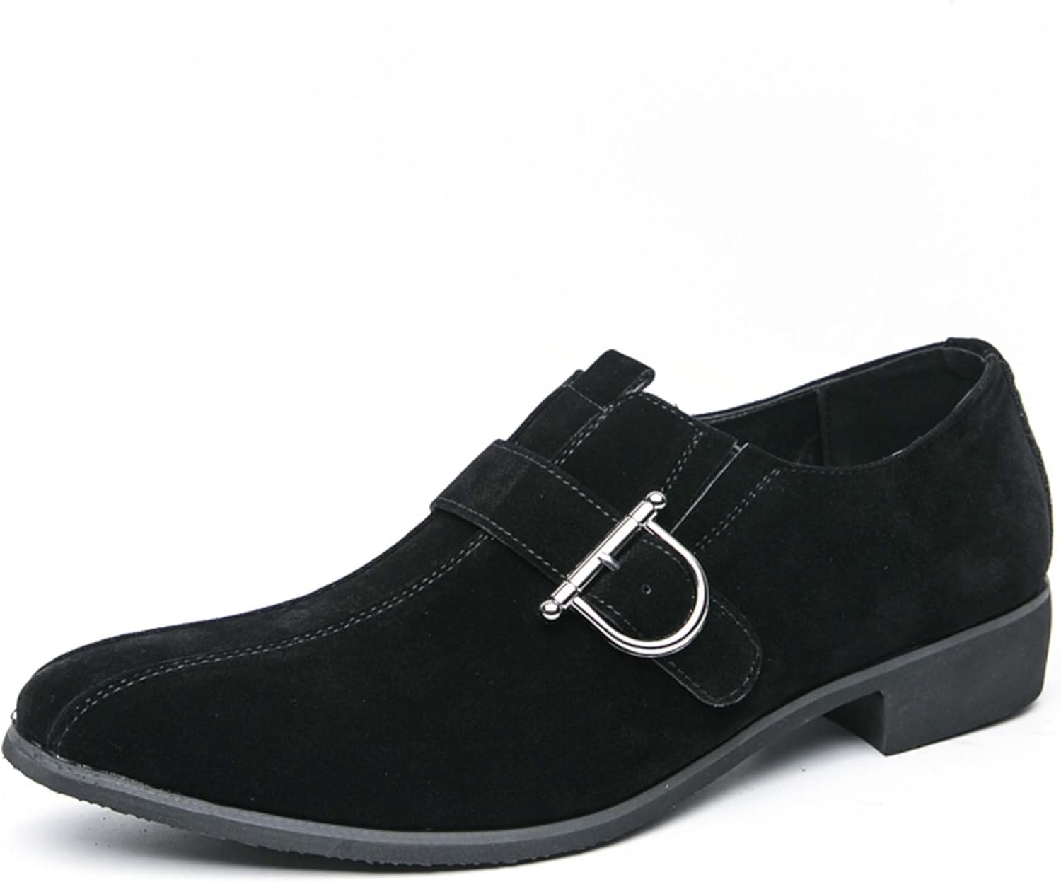 

Мужские лоферы ретро стиля для бизнеса, туфли с модной пряжкой, противоскользящие, удобные, для офиса, униформы, костюма, свадьбы, смокинга, кожаные туфли Generic, черный