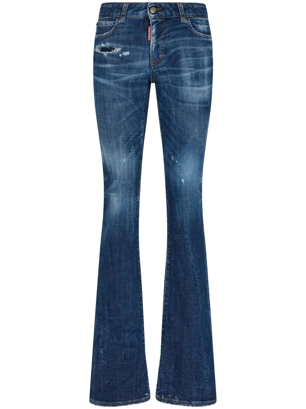 

Джинсы bootcut с нашивкой-логотипом DSQUARED2, синий