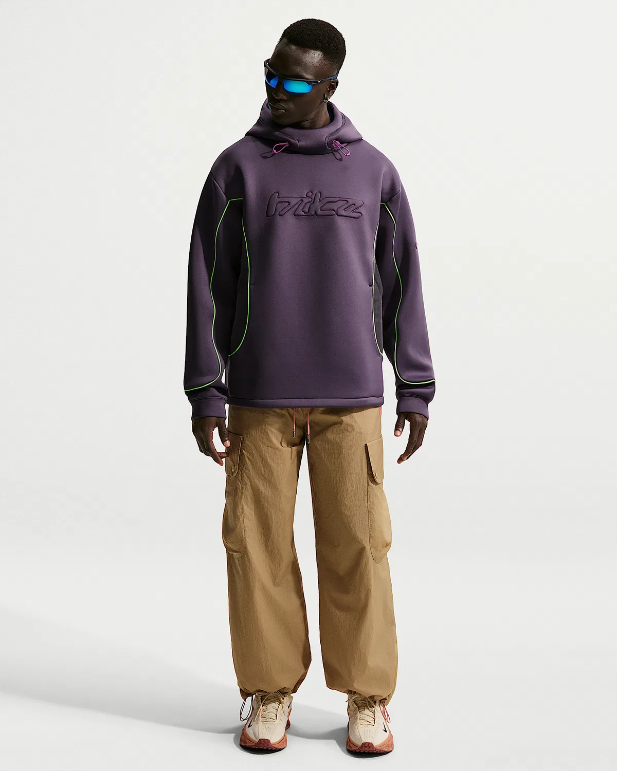 Мужская худи Nike Project F.R.O.G. с пузырчатой сеткой, Dark Raisin/Brilliant Blue/Voltage Green/Vivid Purple — фото 4