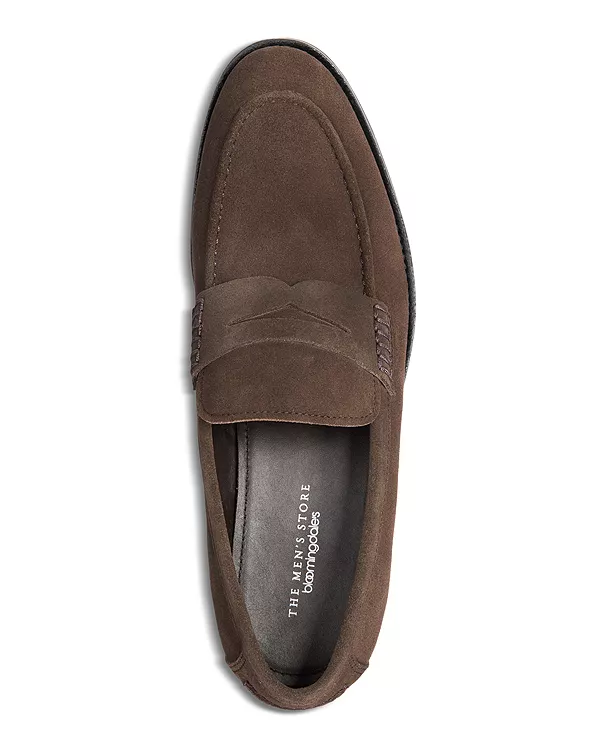 Мужские замшевые лоферы с монеткой - эксклюзив. The Men'S Store At Bloomingdale'S, коричневый — фото 2