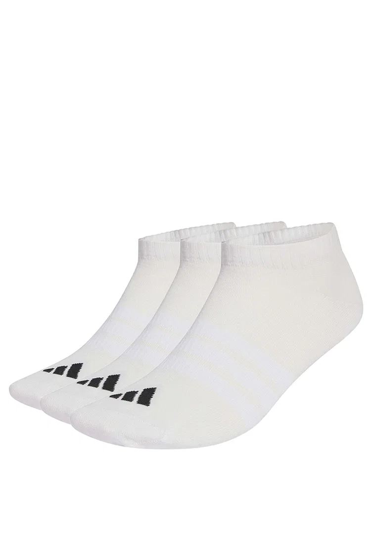 Носки женские, низкие, 3 пары, Thin & Light Essentials Adidas, белый/черный