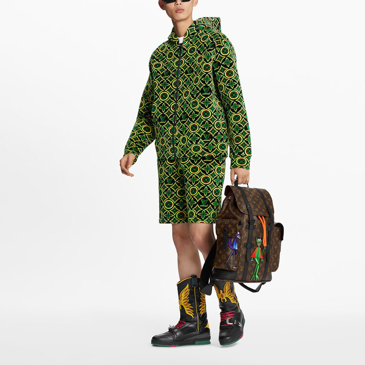 Новые квартальные продукты LV Sweatshirt Men Green Louis Vuitton, зеленый — фото 2