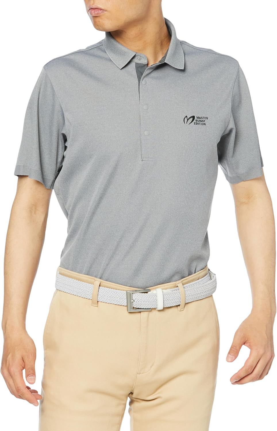 

Мужская поло-рубашка с коротким рукавом Master Bunny Edition (застежка на кнопках, вышитый логотип) / для гольфа / 758-4160201, серый